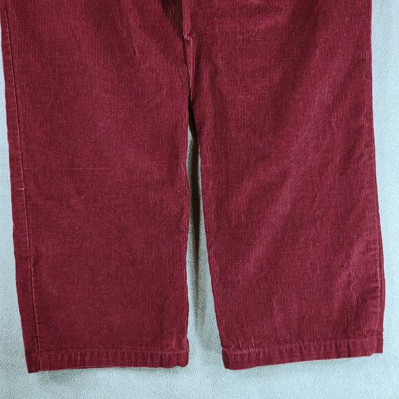 Eddie Bauer Corduroy Trousers 8P Petite‎ Women Burgundy Red Straight Leg 28x28 - Picture 10 of 10